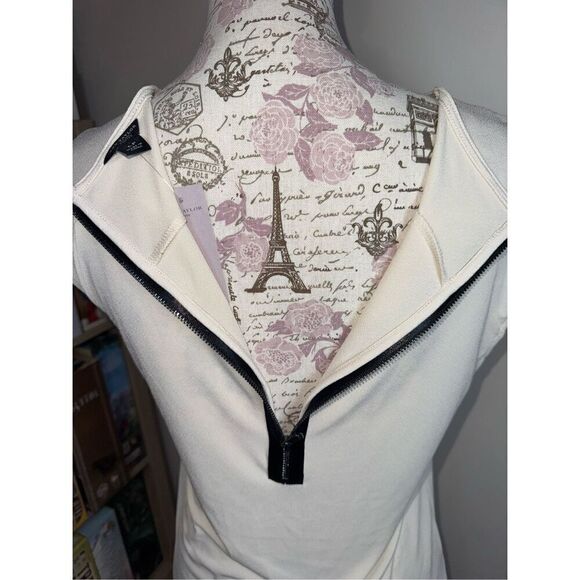 ANN TAYLOR Cream Wrap Front Sleeveless Blouse Top Shirt Size LP Large Peti - Picture 3 of 5